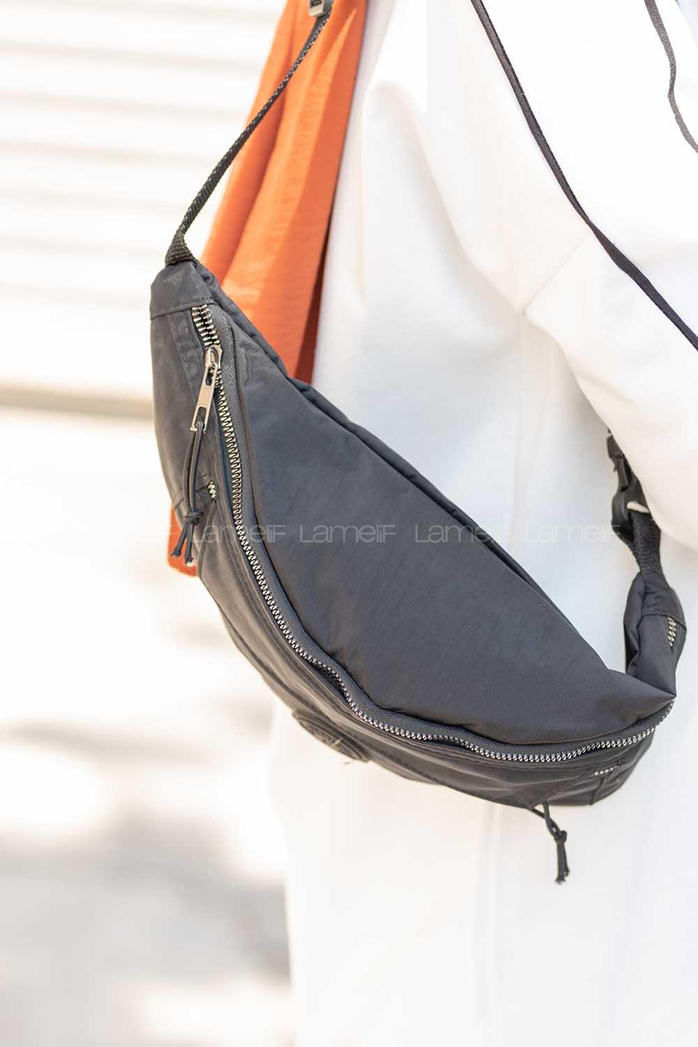 Modalamelif Krinkıl Bel Çanta Siyah