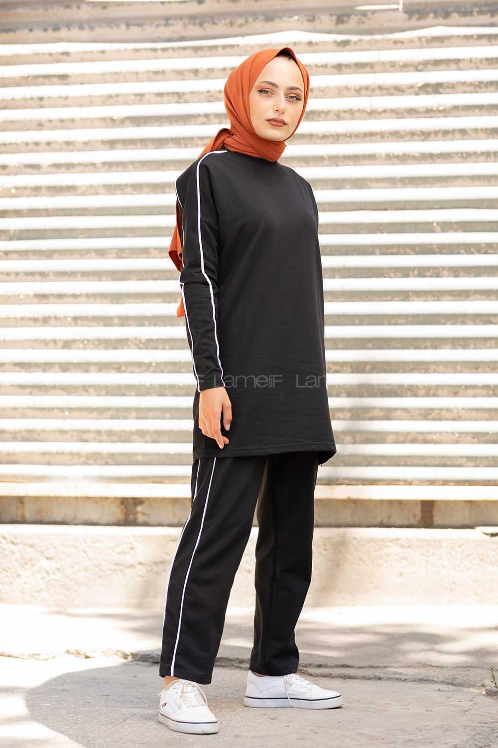 Modalamelif  Yazlık Spor Takım Siyah