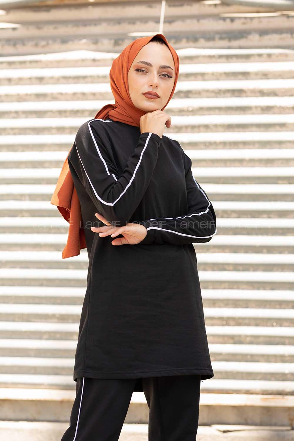 Modalamelif  Yazlık Spor Takım Siyah