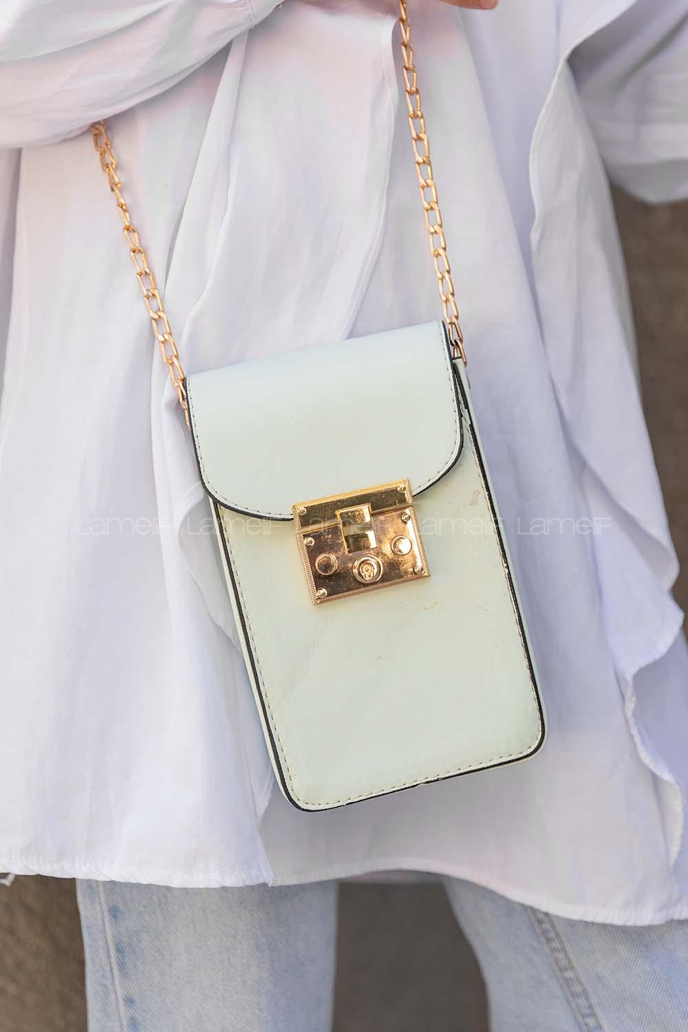 Modalamelif Zincir Askılı Messenger Model Çanta Su Yeşil