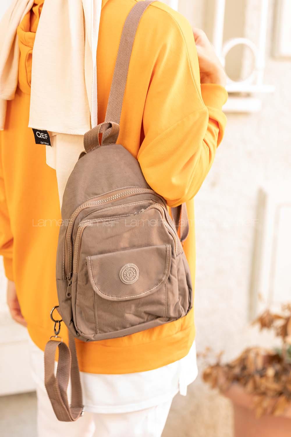 Modalamelif Krinkıl Sırt Çanta Soft Kahve