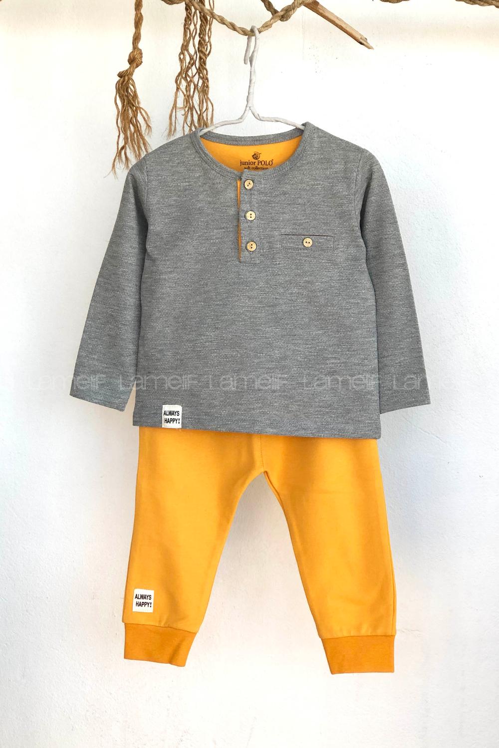 Modalamelif Erkek Bebek İkili Takım Gri