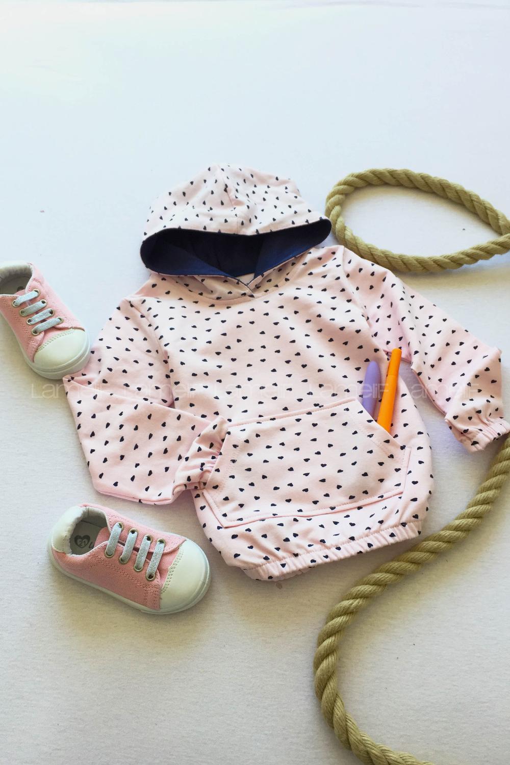 Modalamelif Kız Çocuk Kalpli Sweatshirt