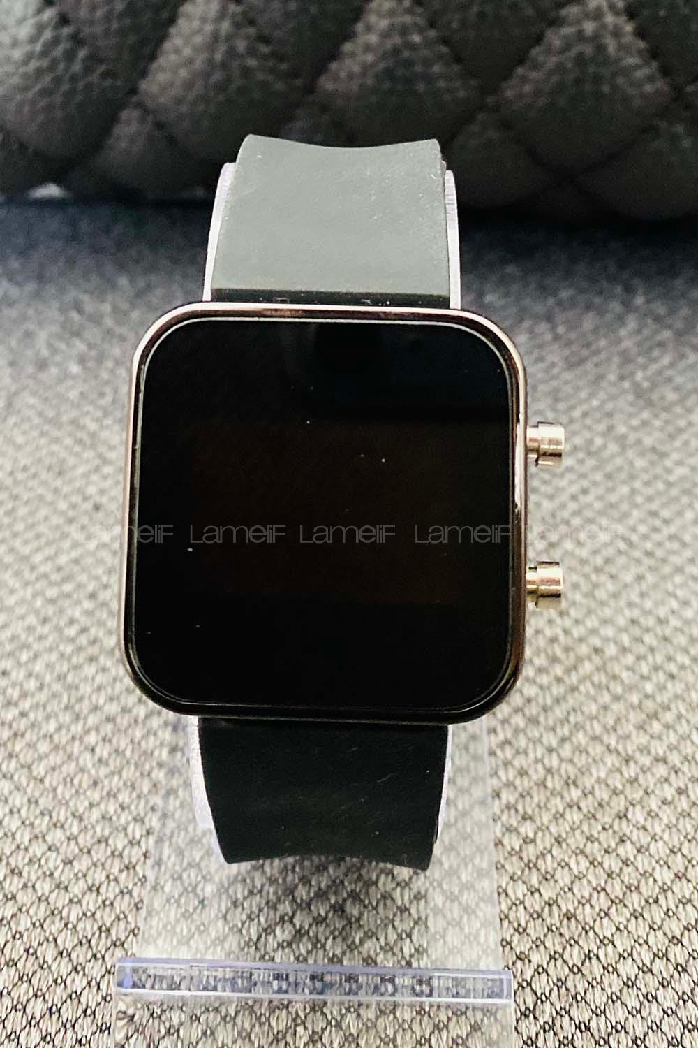 Modalamelif Silikon Kordon Siyah Led Saat