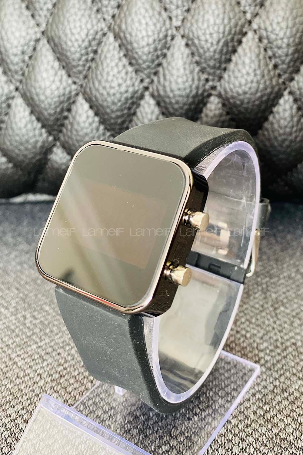 Modalamelif Silikon Kordon Siyah Led Saat