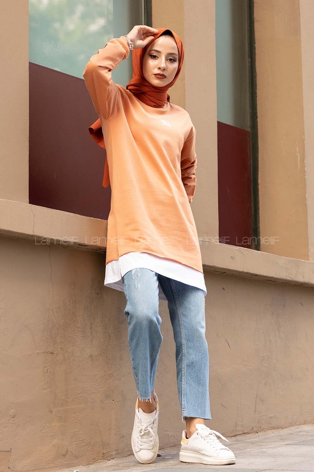 Modalamelif Back To Basıcs Sweatshirt Somon