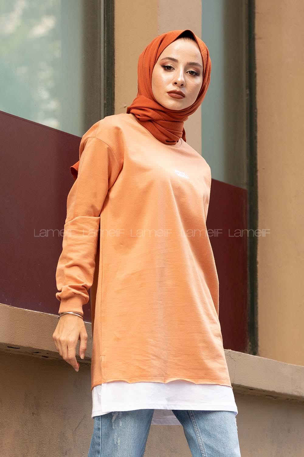 Modalamelif Back To Basıcs Sweatshirt Somon