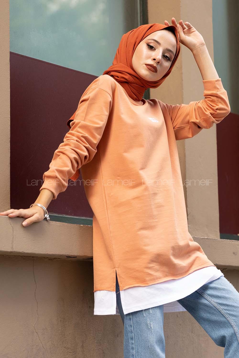 Modalamelif Back To Basıcs Sweatshirt Somon