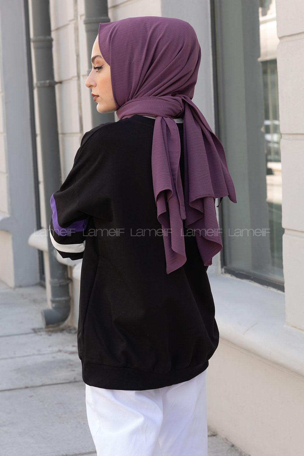 Modalamelif Genaratıon Garnili Sweatshirt Siyah
