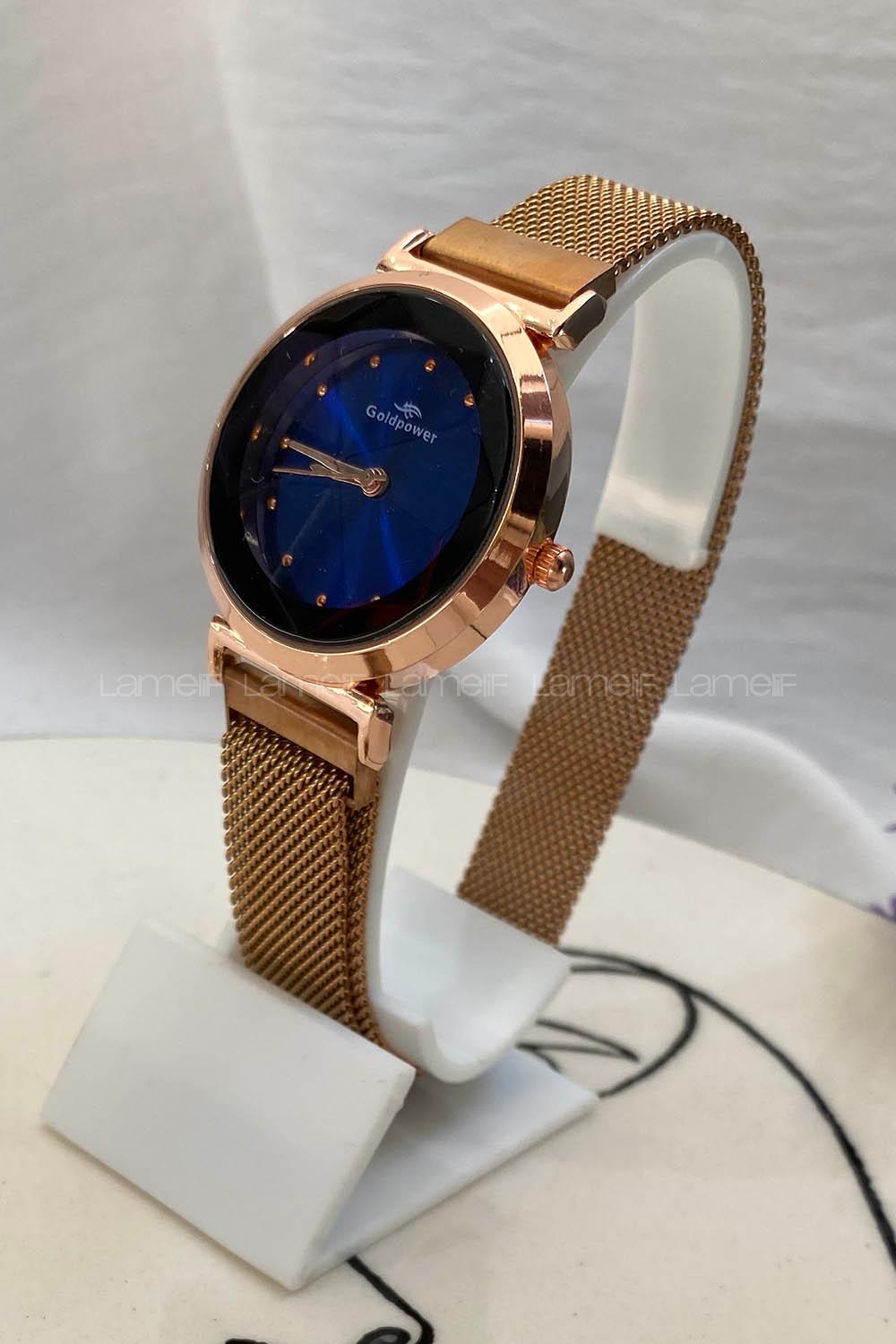 Modalamelif Gold Mıknatıslı Hasır Kordon Saat