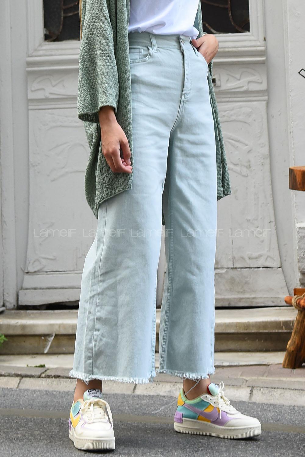 Modalamelif Likralı Culoutte Pantolon Mint