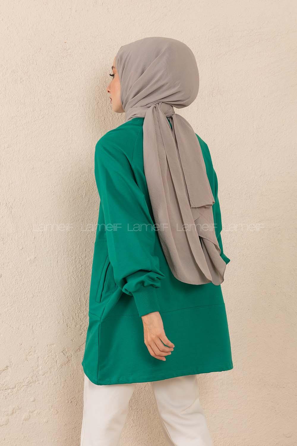 Modalamelif Armalı Sweat Çağla Zümrüt Yeşili