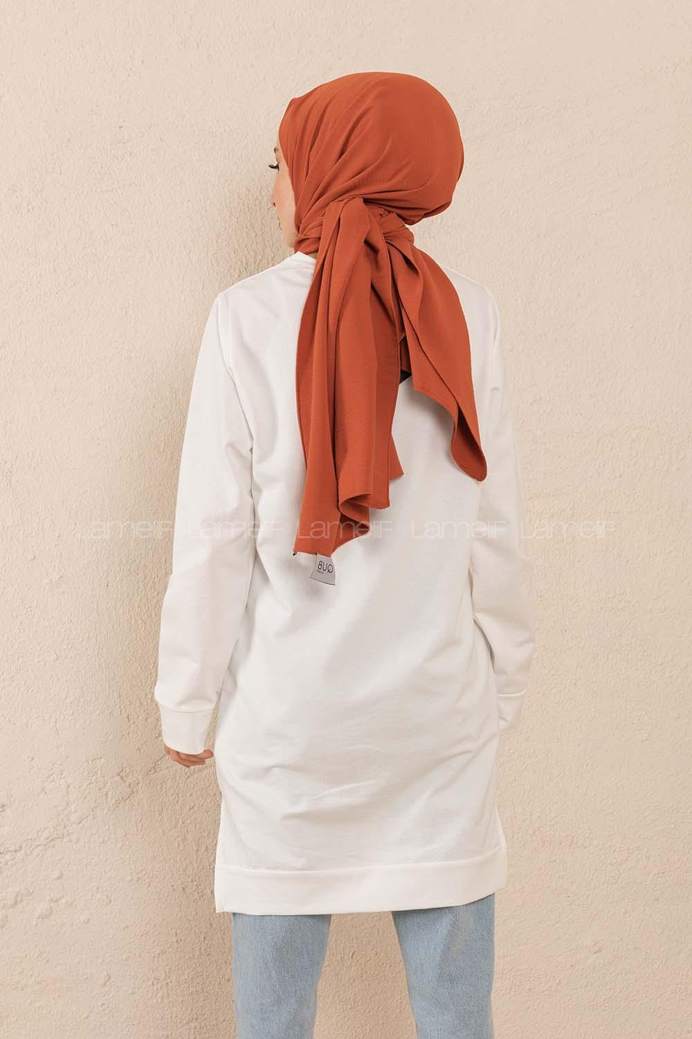 Modalamelif Born To Domınate Baskılı Tunik Beyaz