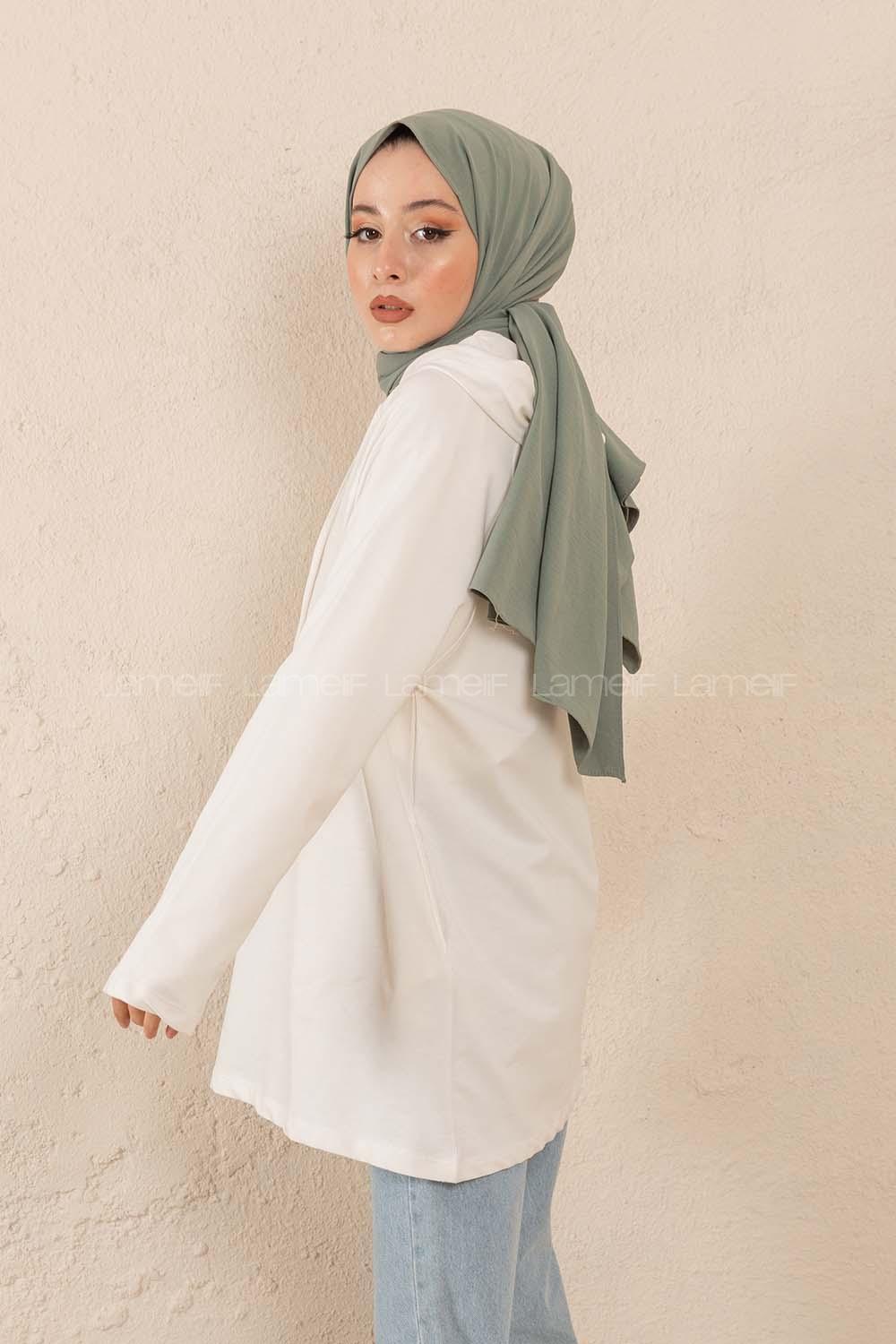 Modalamelif  Gizli Cepli Kapşonlu Sweatshirt Ekru