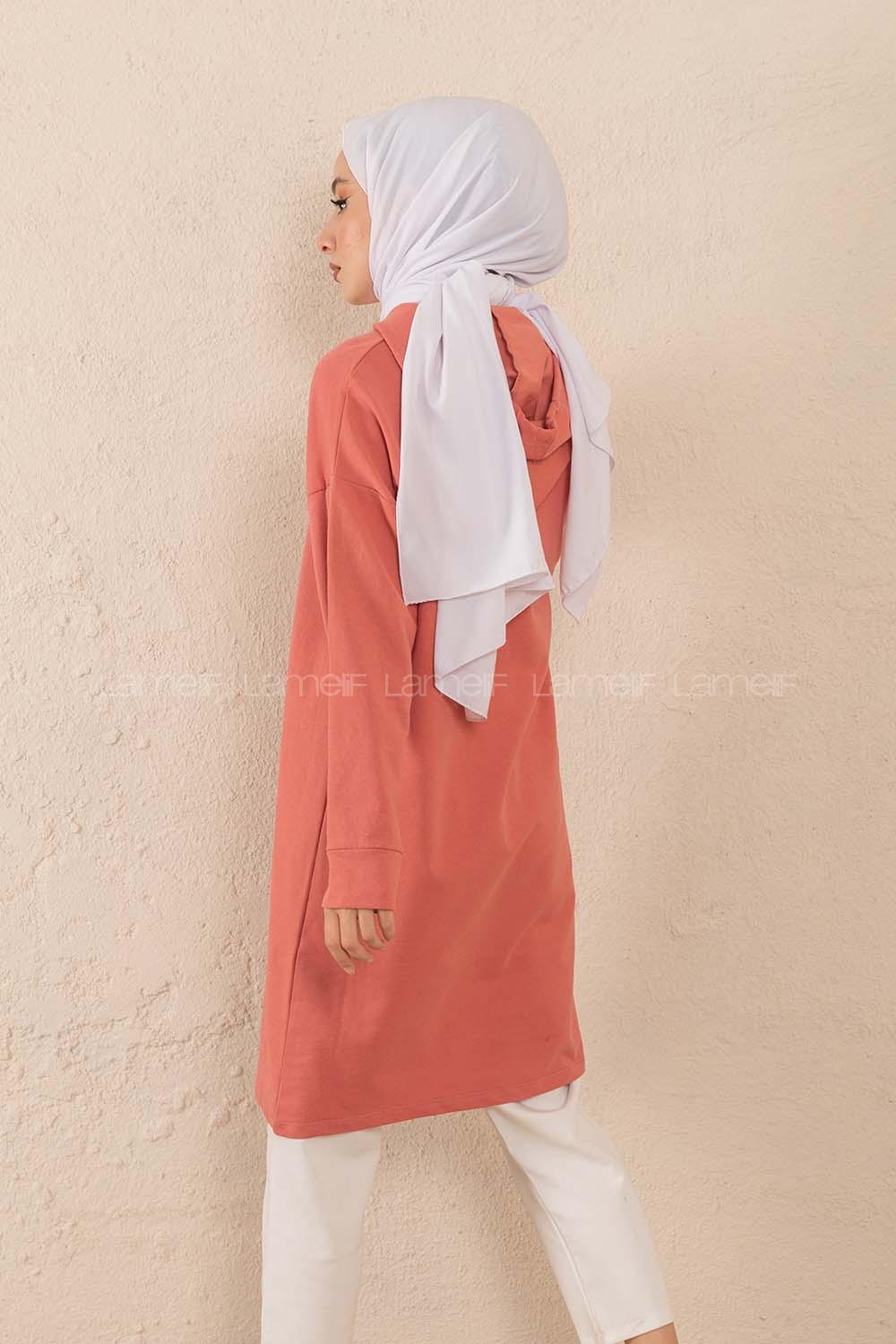 Modalamelif Kolları Çıtçıtlı Sweatshirt Gül