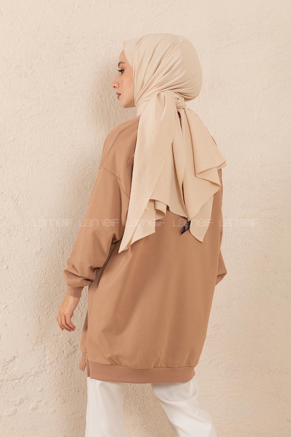 Modalamelif Marilyn Baskılı Sweatshirt Sütlü Kahve