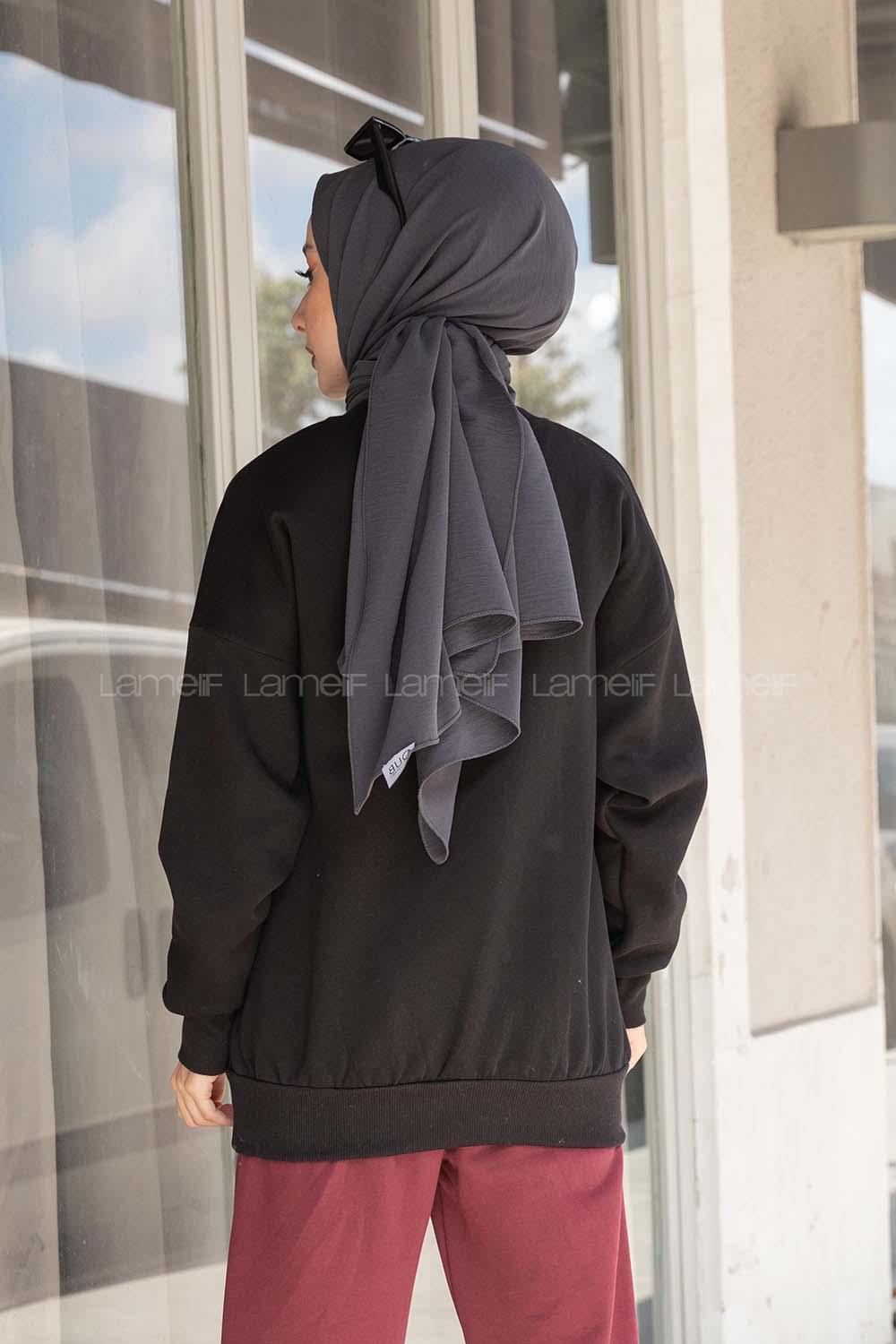 Modalamelif Chıcago Buls Sweatshirt Siyah