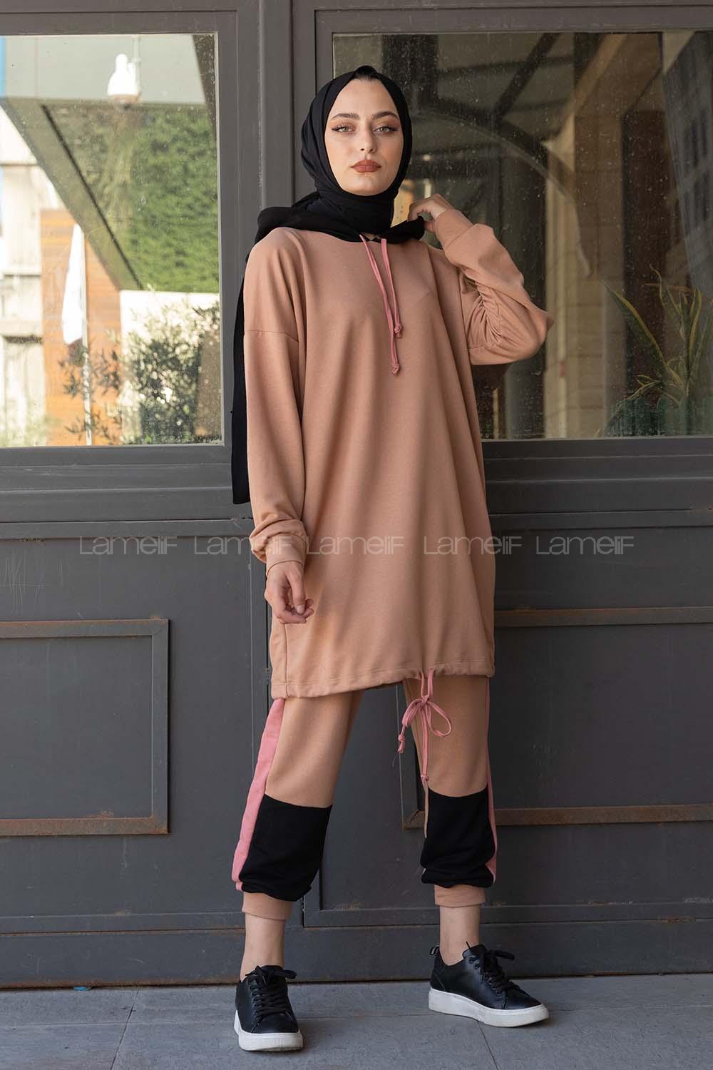 Modalamelif  Garnili İkili Takım Sütlü Kahve