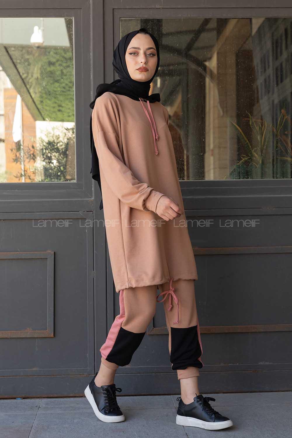 Modalamelif  Garnili İkili Takım Sütlü Kahve