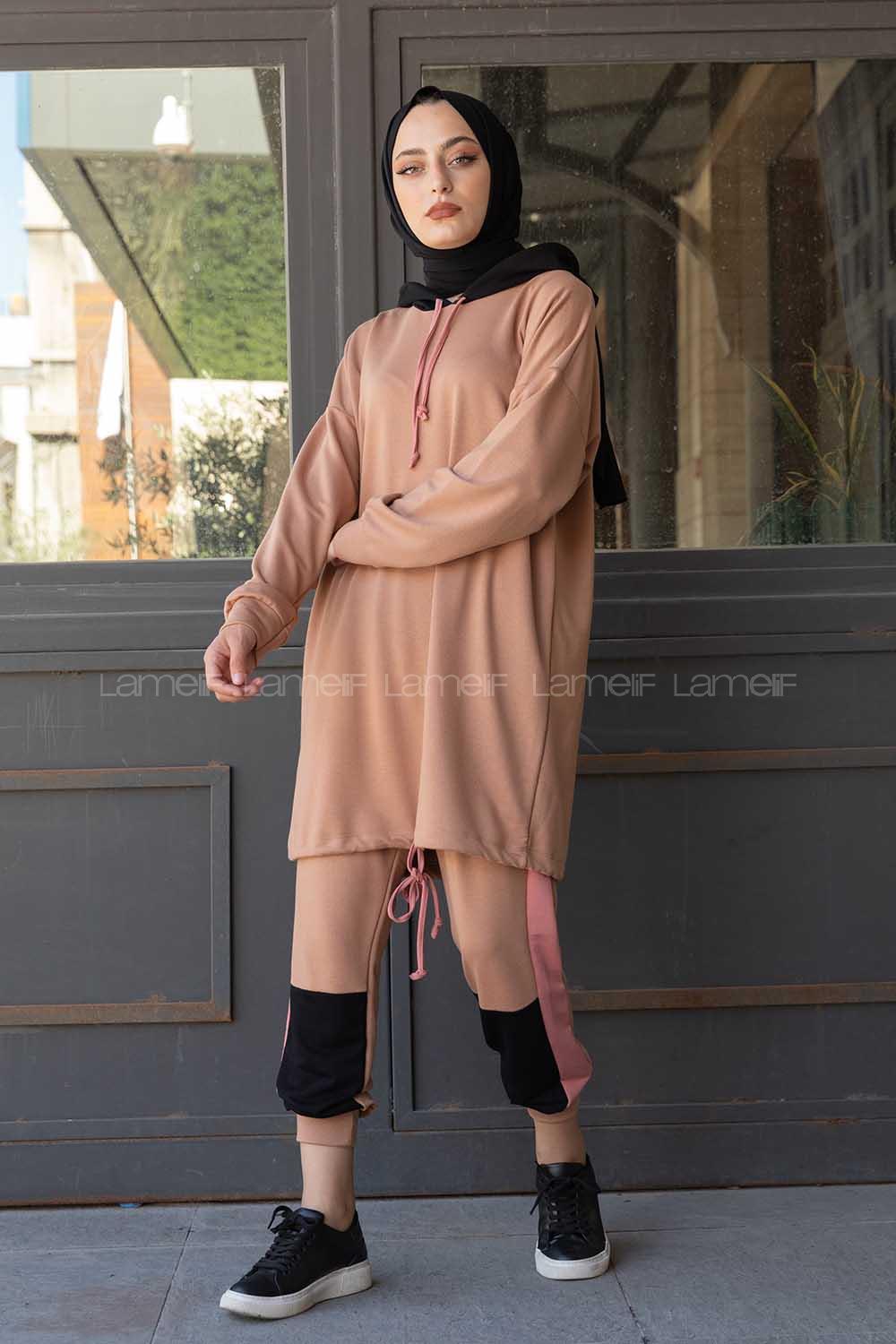 Modalamelif  Garnili İkili Takım Sütlü Kahve