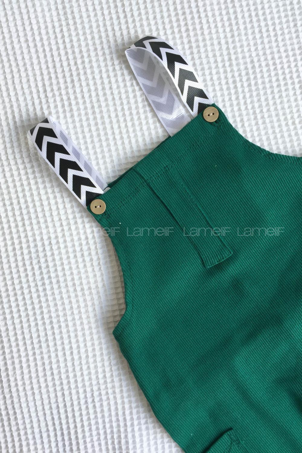 Modalamelif Kız Çocuk Askılı Slopet Yeşil