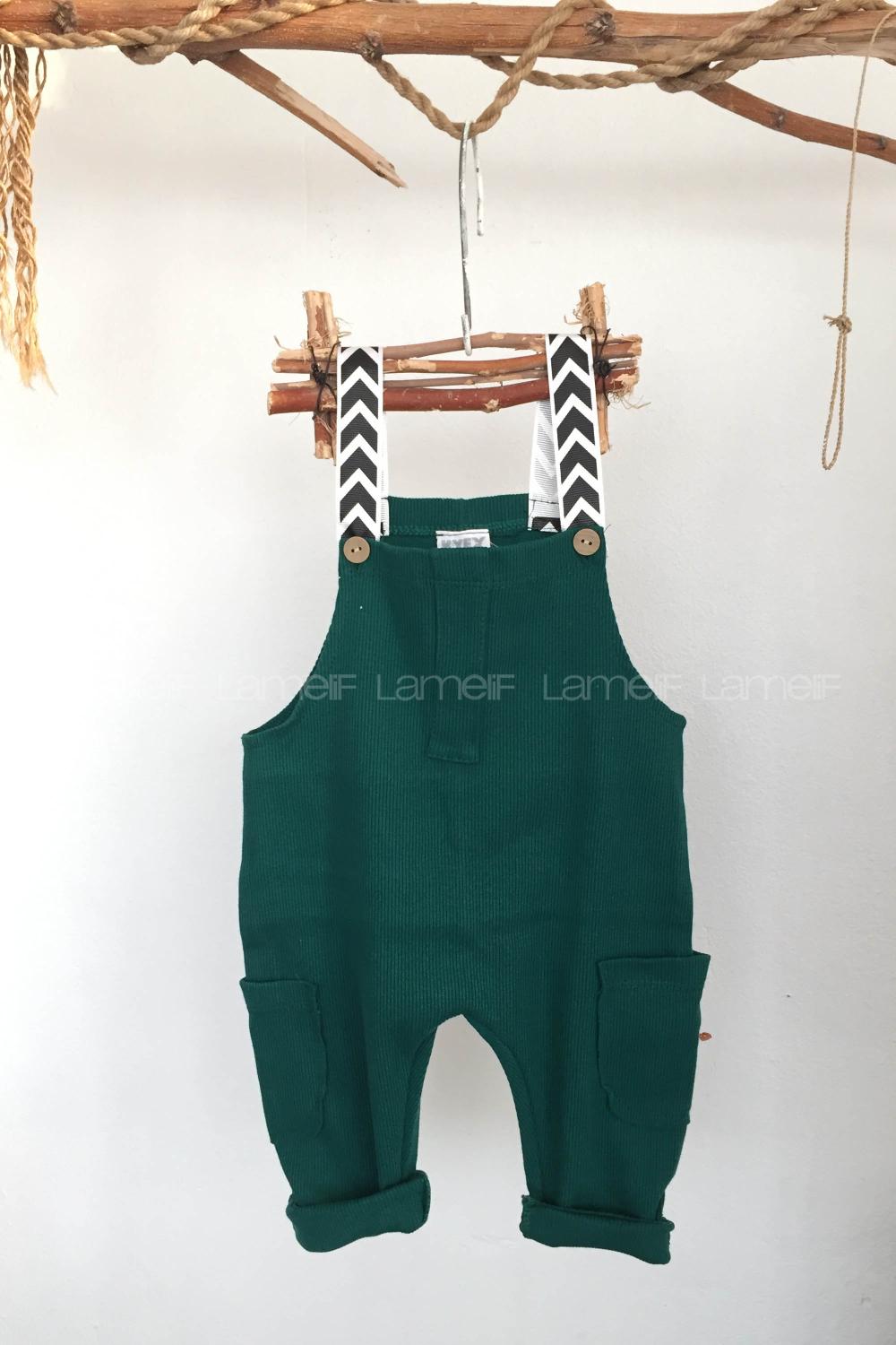 Modalamelif Kız Çocuk Askılı Slopet Yeşil