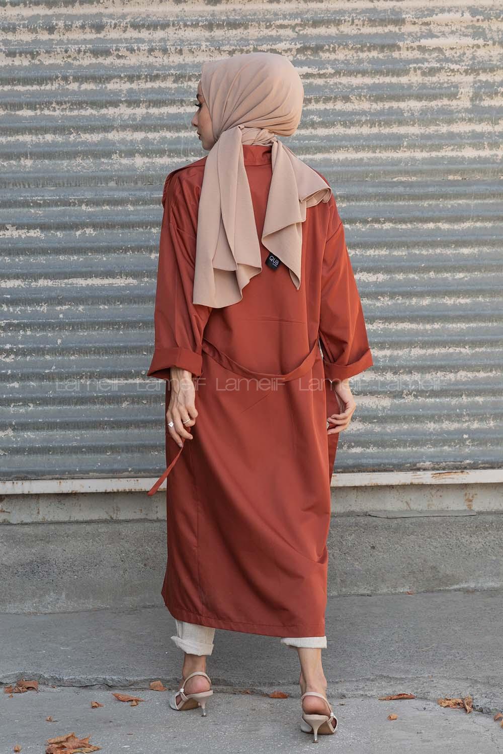 Modalamelif Kuşak Bağlamalı Trenç Kiremit