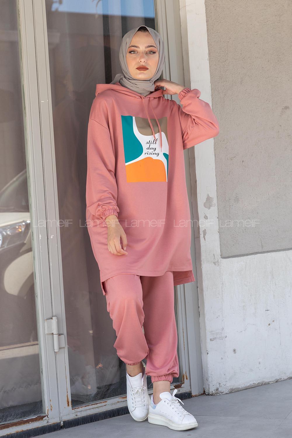 Modalamelif Önü Baskılı İkili Takım Pudra