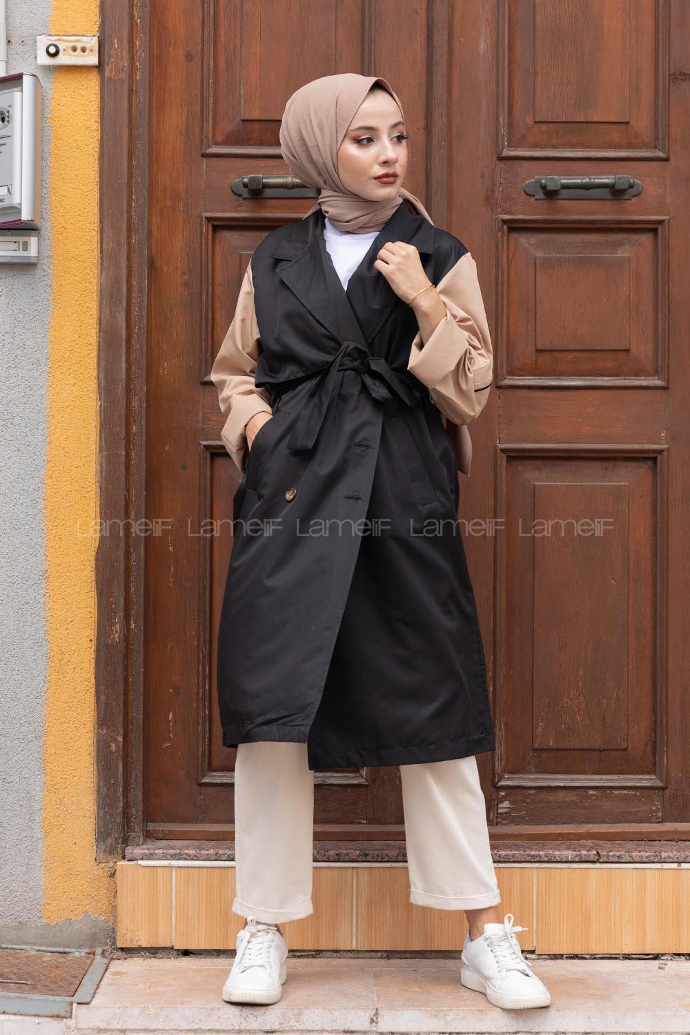 Modalamelif Garnili Spor Trenç Siyah