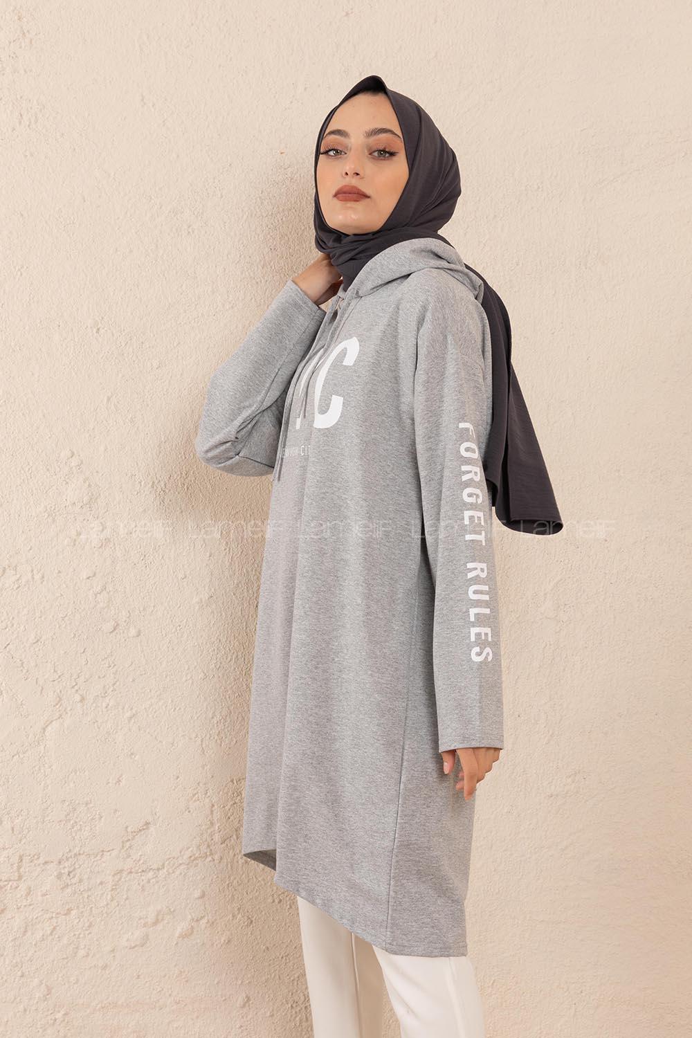 Modalamelif Nyc Baskılı Sweat Gri