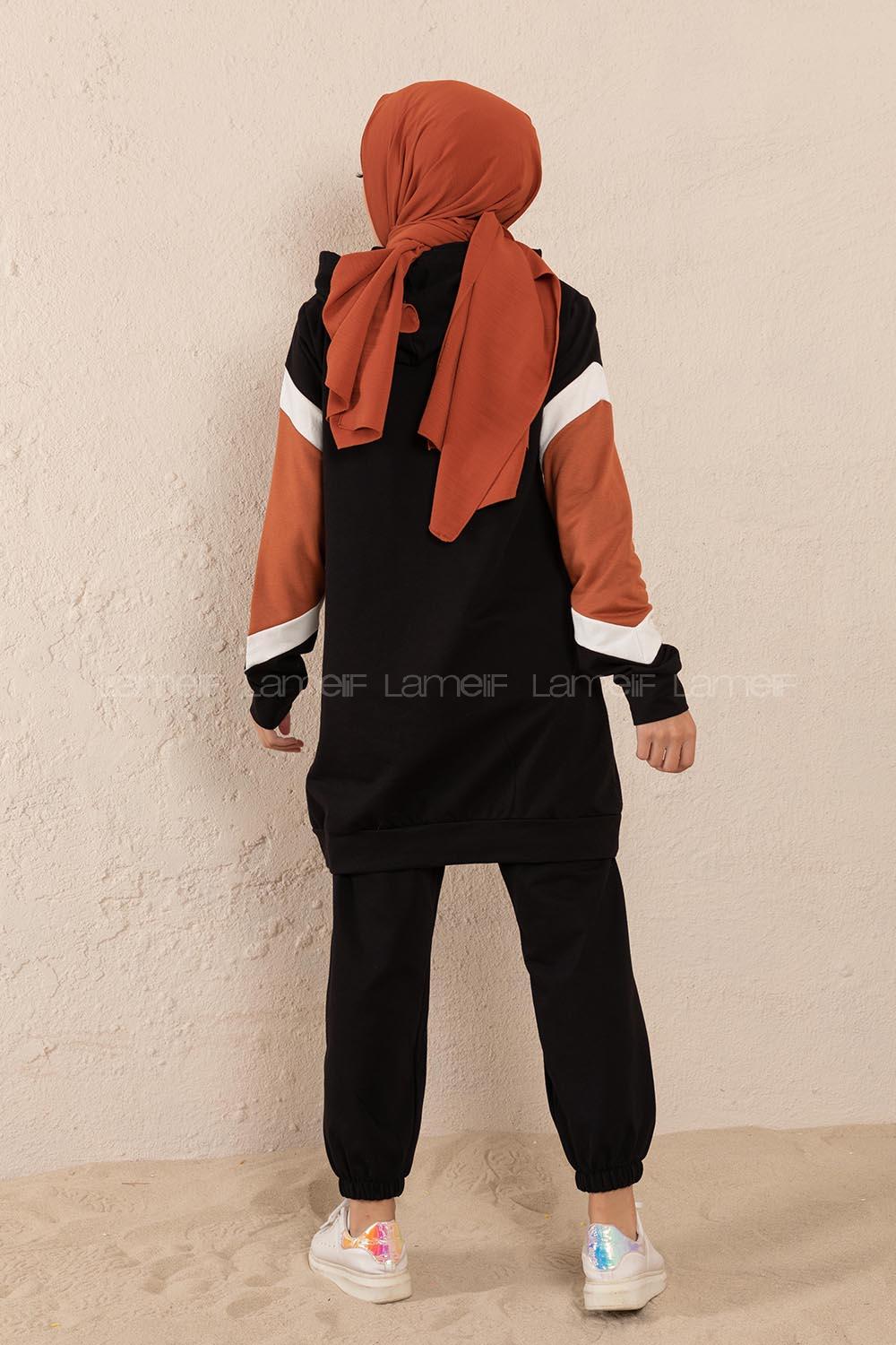 Modalamelif Parça Garnili İkili Takım Siyah