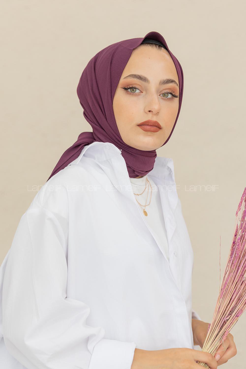 Modalamelif Patlıcan Moru Caz Şal