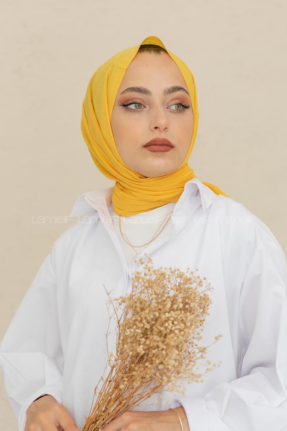 Modalamelif Sarı Pötikare Şal
