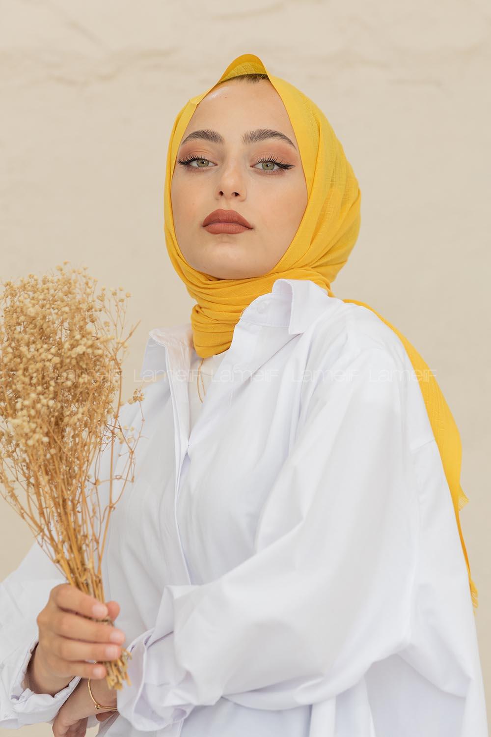 Modalamelif Sarı Pötikare Şal