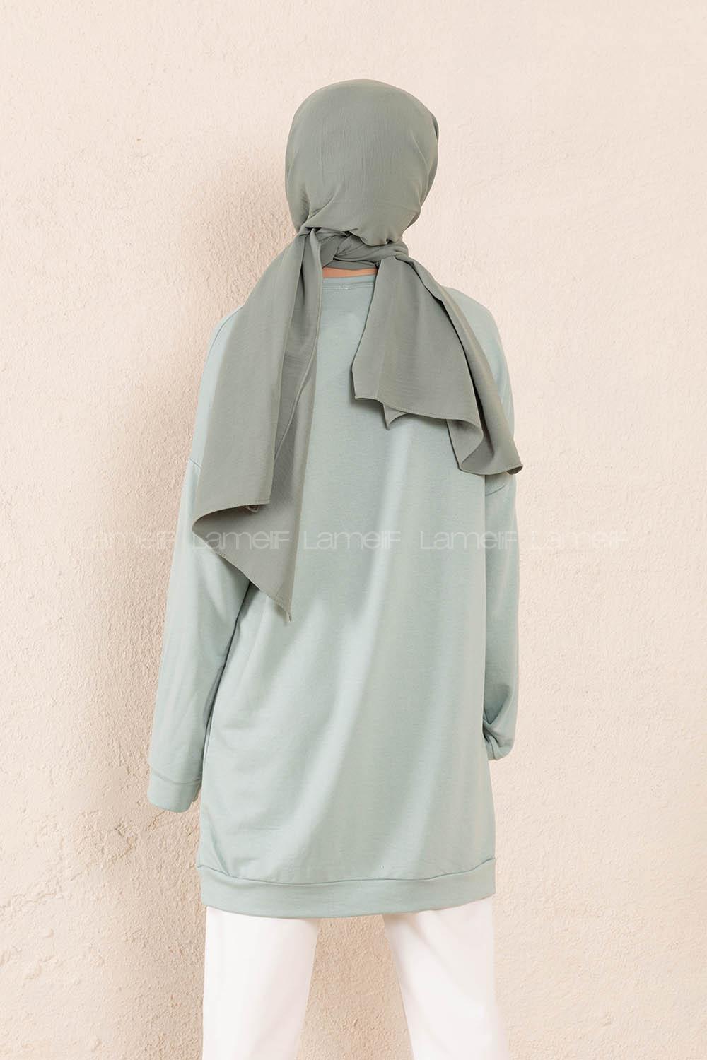 Modalamelif Coco Baskılı Sweatshirt Su Yeşili