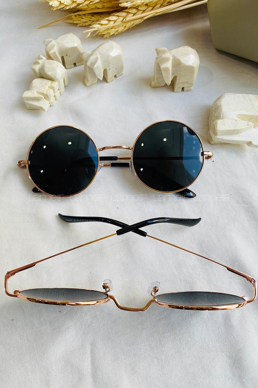 Modalamelif Siyah Gold Çerçeve Gözlük