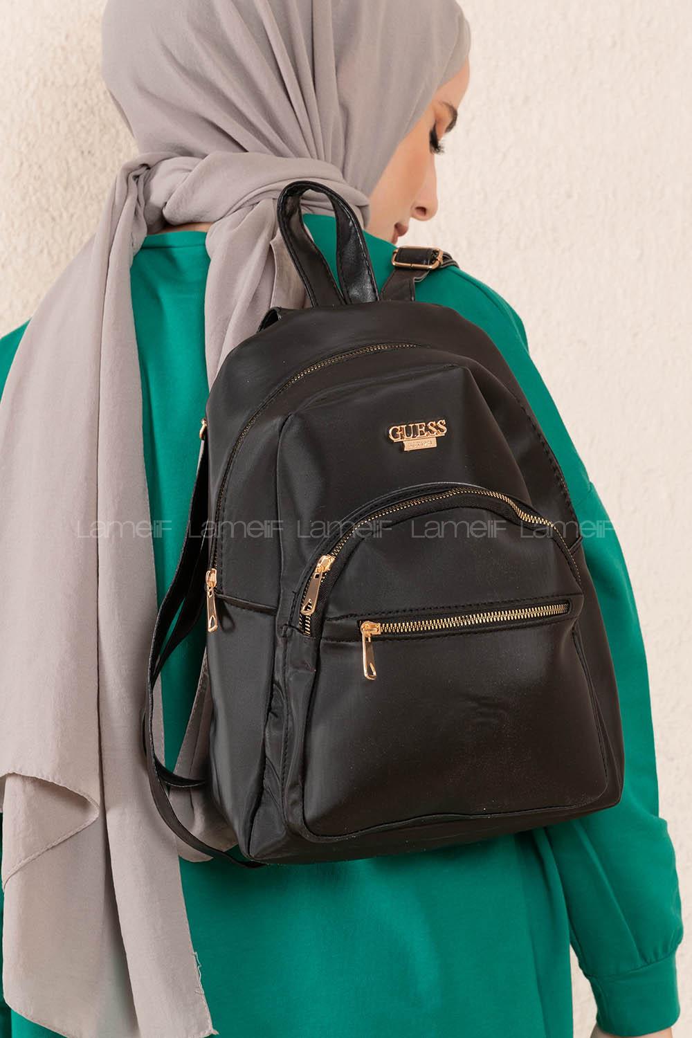 Modalamelif Su Geçirmez Paraşüt Kumaş Sırt Çantası Siyah