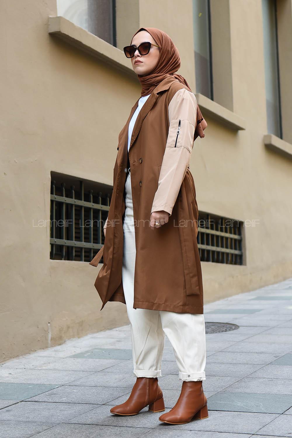 Modalamelif Garnili Spor Trenç Taba