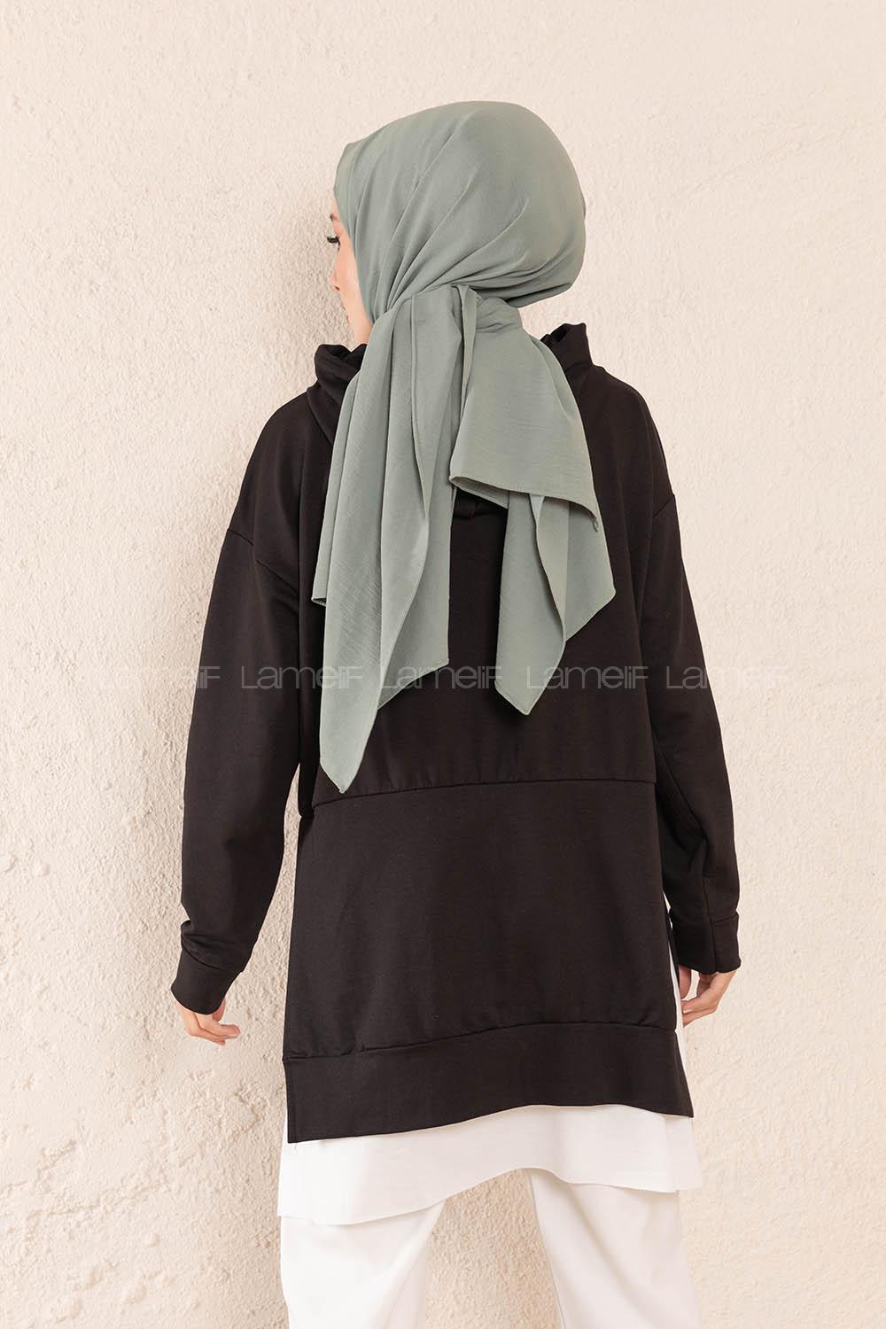 Modalamelif Eteği Garnili Dreams Tunik Siyah