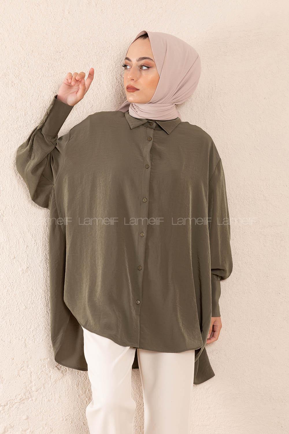Modalamelif Oversize Gömlek Haki