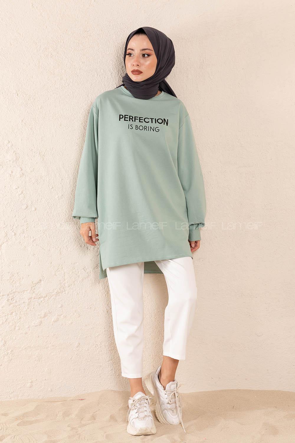 Modalamelif Perfection Baskılı Sweatshirt Çağla