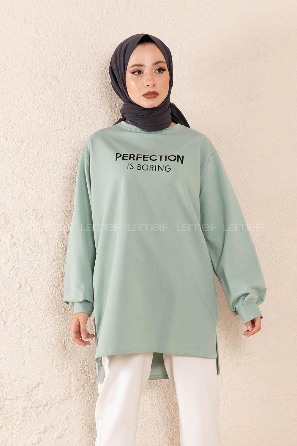 Modalamelif Perfection Baskılı Sweatshirt Çağla