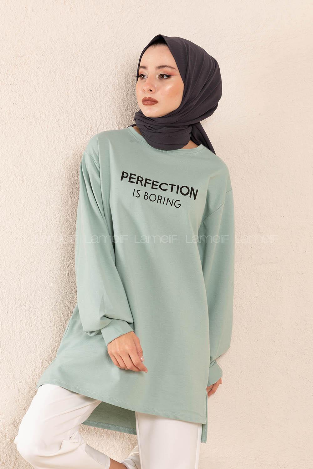 Modalamelif Perfection Baskılı Sweatshirt Çağla