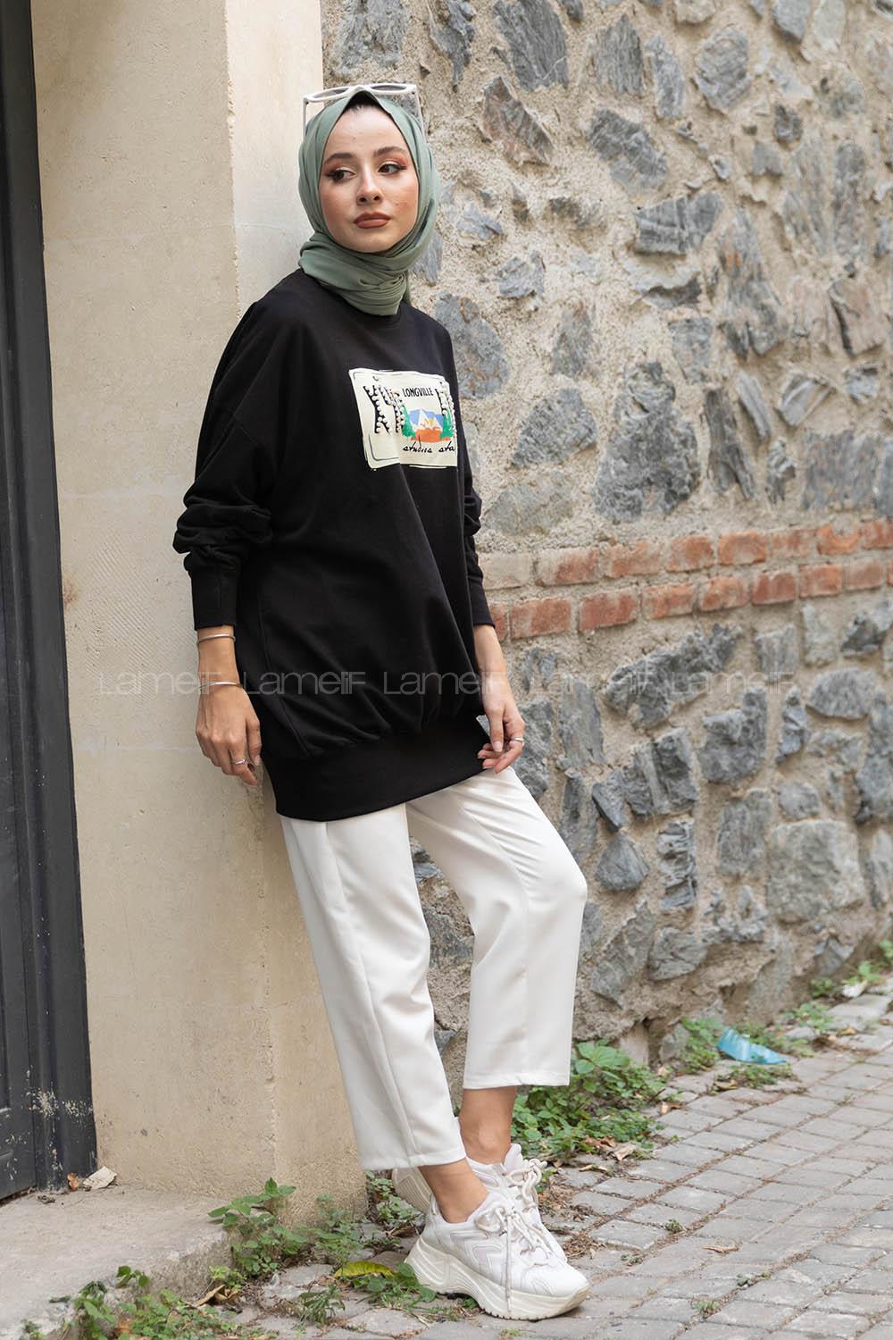 Modalamelif Longlive Sweatshirt Siyah