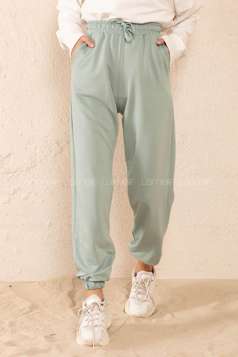 Modalamelif Bel Ve Paça Lastikli Eşofman Çağla