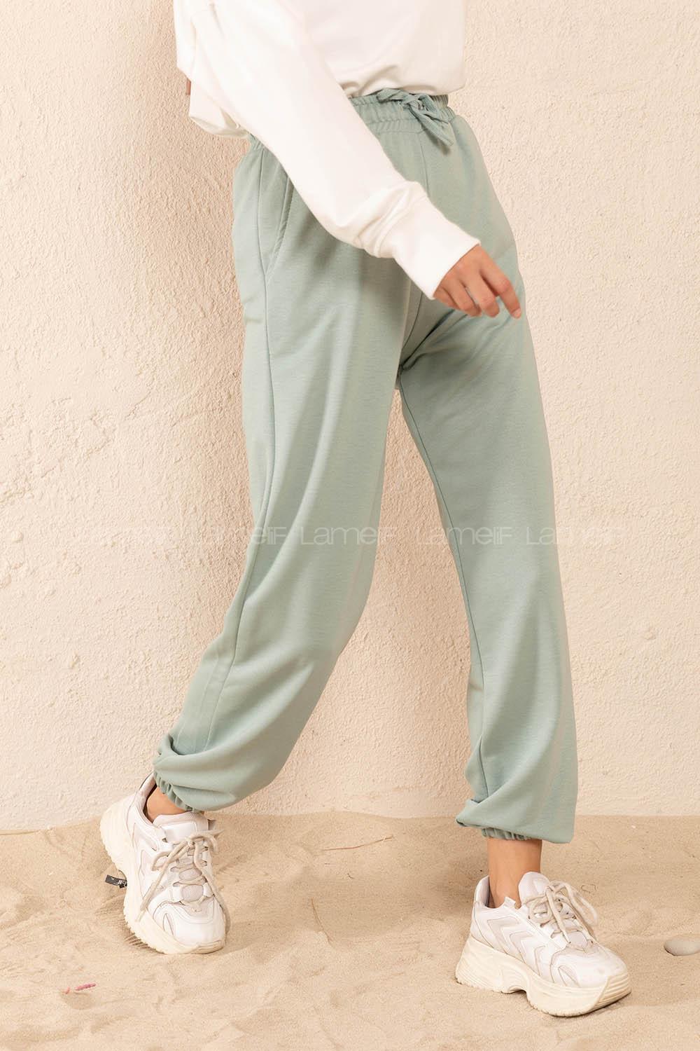 Modalamelif Bel Ve Paça Lastikli Eşofman Çağla