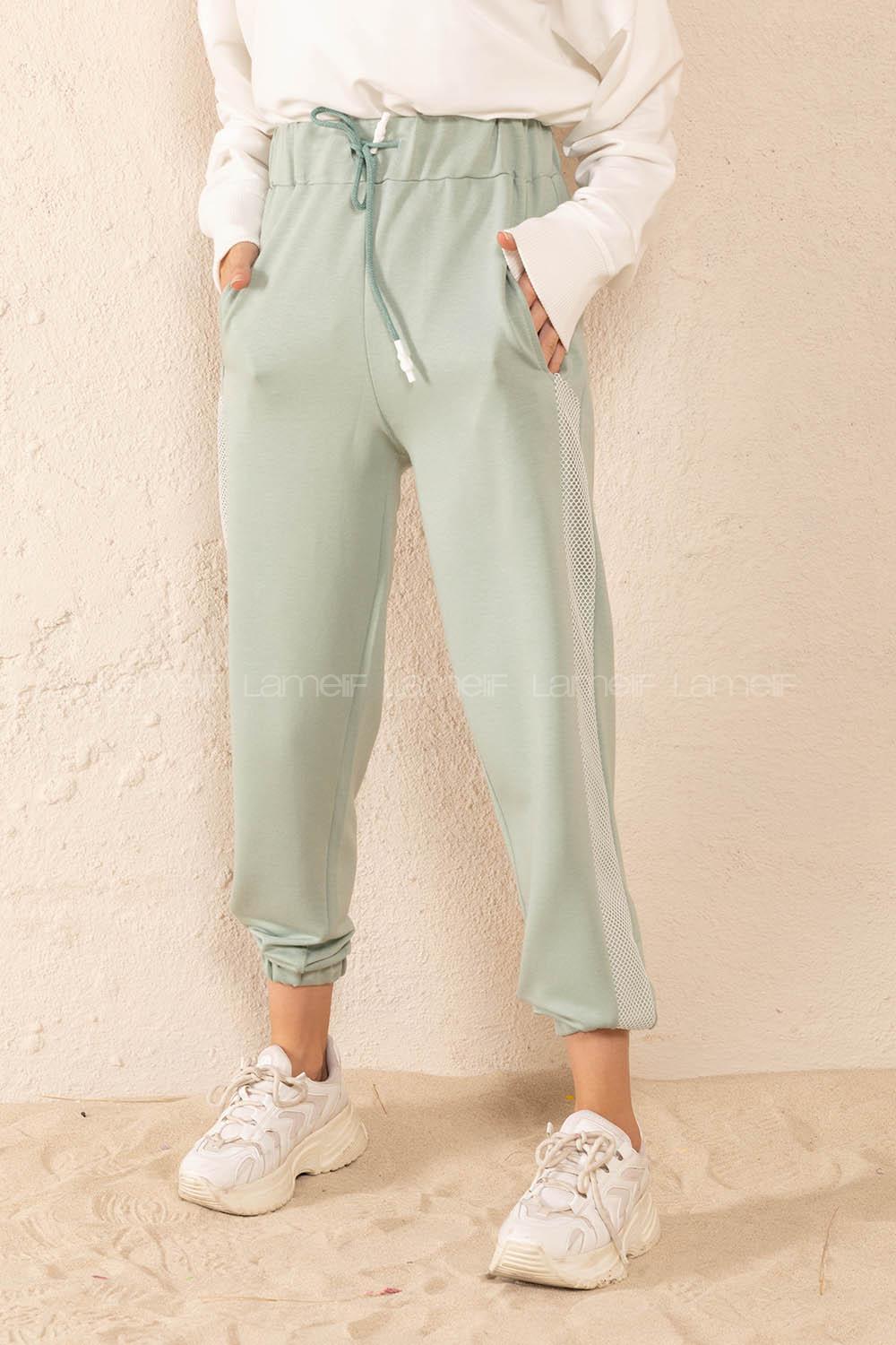 Modalamelif Yanları File Detaylı Eşofman Mint