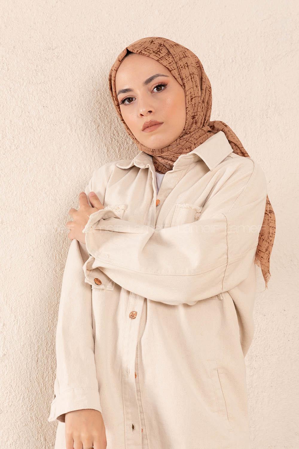 Modalamelif Hardal Sarısı Batik Desen Şal