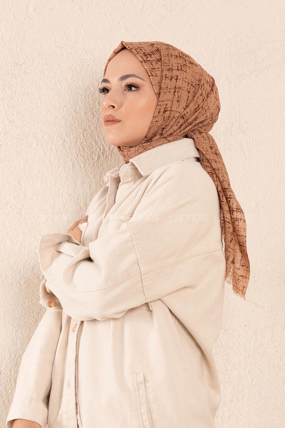 Modalamelif Hardal Sarısı Batik Desen Şal