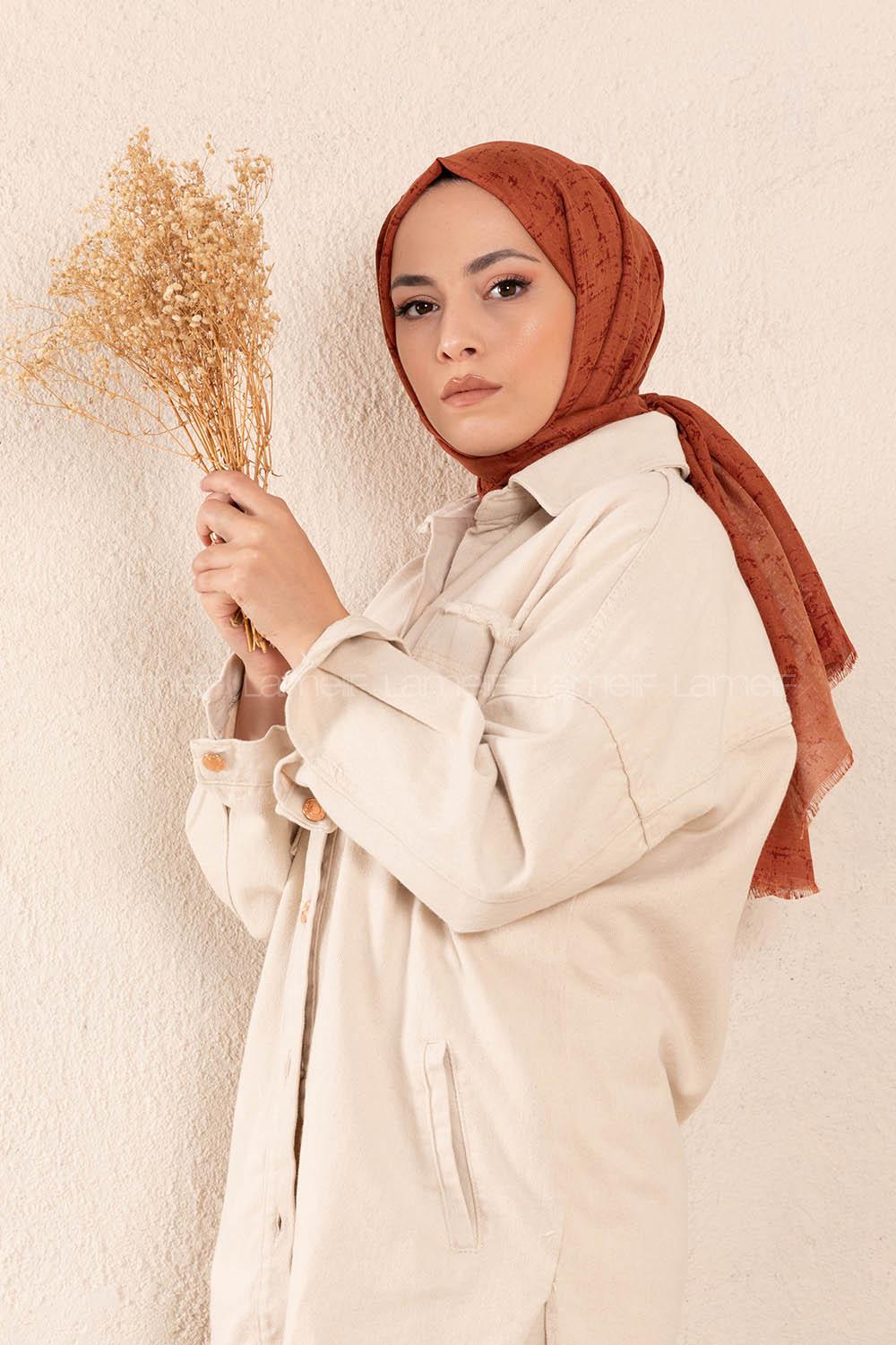 Modalamelif Kiremit Batik Desen Şal